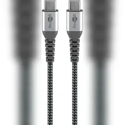goobay 49302 goobay USB C Kabel 1,0 m schwarz, grau