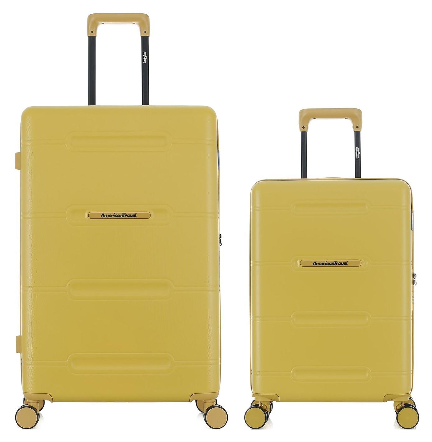 AMERICAN TRAVEL - 2er-Set - CLEVELAND-Koffer (groß und Handgepäckgröße)