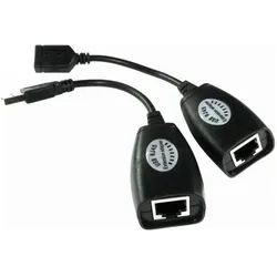 RS PRO USB-Extender, 50m, USB 1.1, CATx 1-Port, 70 X 30 X 19mm lokales Gerät, Netzwerk Switch, Schwarz