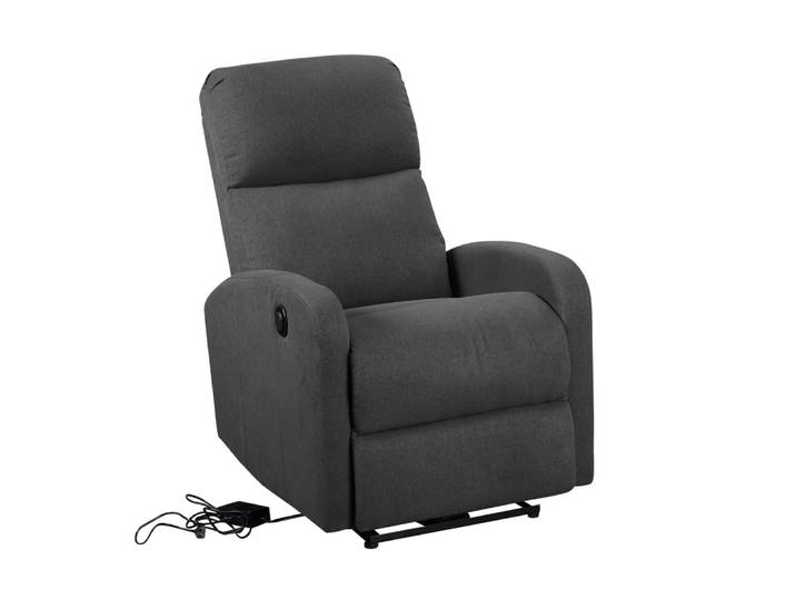 Fauteuil électrique inclinable en tissu anthracite