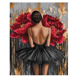 Ideyka Malen nach Zahlen - Ballerina mit Pfingstrosen (66128830)