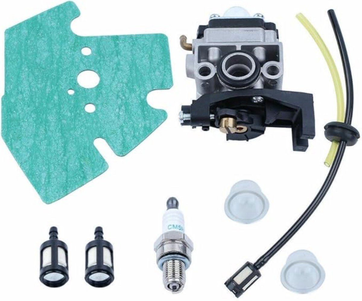 Carburateur voor grasmaaiermotor geschikt voor Honda GX25, GX35, HHT35, HHT35S en FG110 inclusief slang, pakking en bougieset