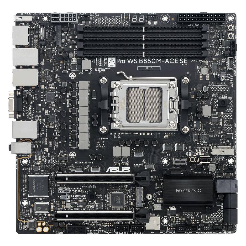 ASUS Pro WS B850M-ACE SE (AM5, AMD B850, mATX) (90MB1MN0-M0EAY0)