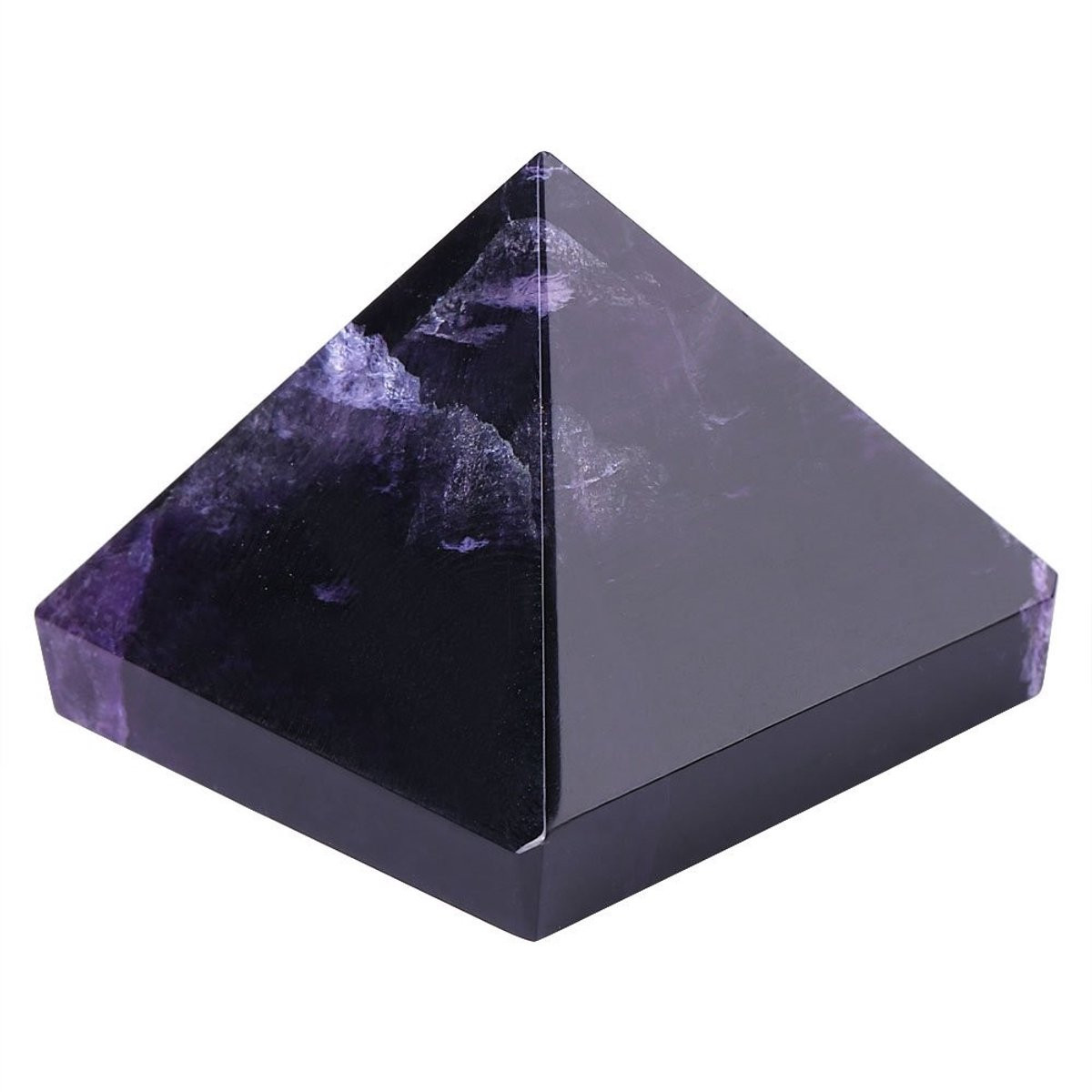 Dailygoody Amethist Pyramide - Natuurlijke Paarse Kristal Decoratie
