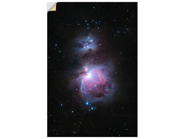 Wandbild ARTLAND Orionnebel im Sternbild Orion , bunt (farbe bild(er): lila), B:60cm H:90cm, Bilder, Wandbild, als Alubild, Leinwandbild, Poster, Wandaufkleber in verschied. Grössen