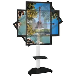 Techly ICA-TR3WH - Wagen für LCD / Plasmapanel / AV-Ausrüstung - Temperglas - weiss - Bi (40 kg, 37" - 70"), TV Ständer, Weiss