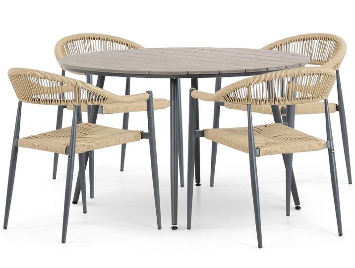 De Laan Granada/Matale 125 cm dining tuinset 5-delig