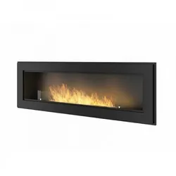OutInFire FRAME 1500 – Einbau-Bioethanolkamin zur Wandmontage – Mattschwarz – mit Glas