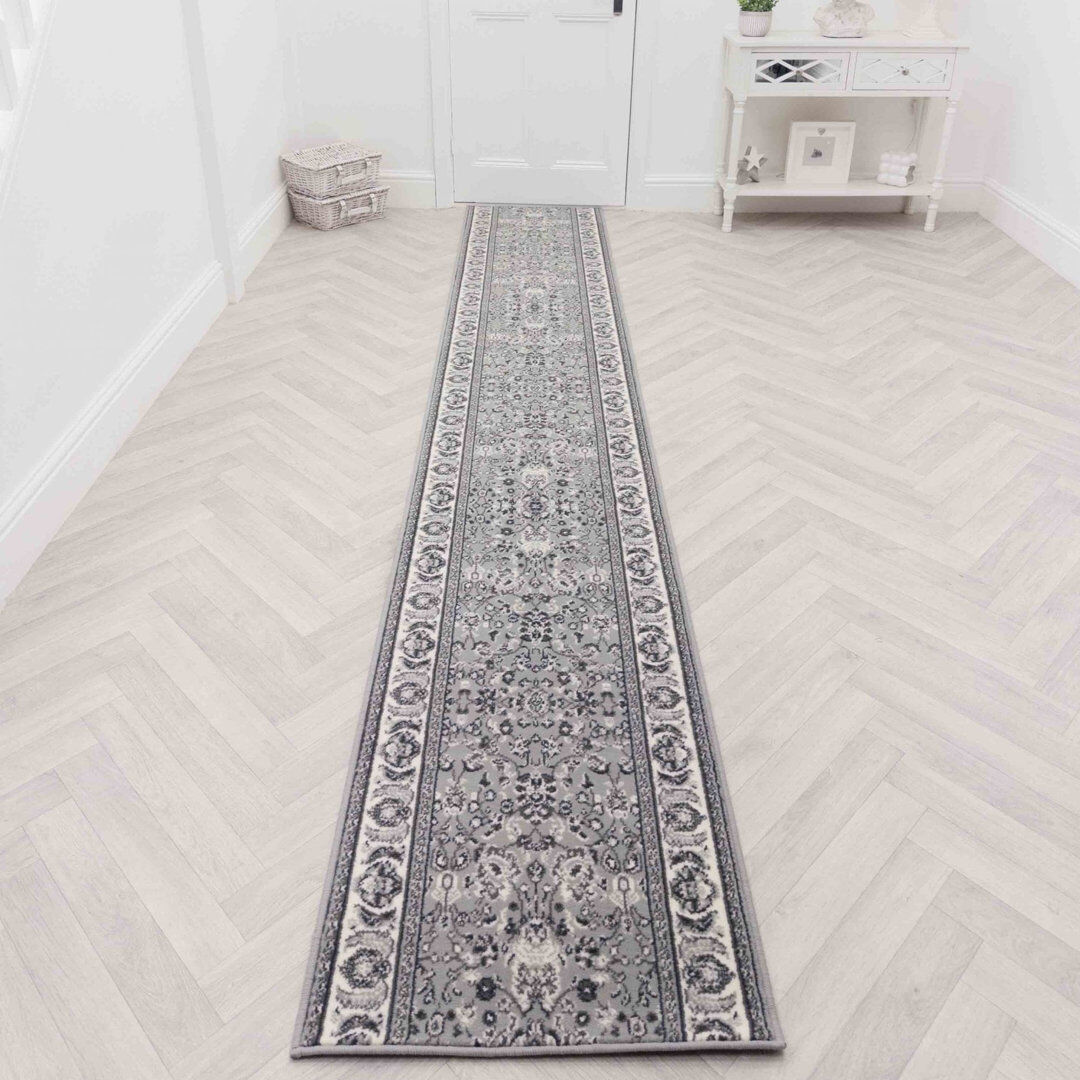 Langley Street Runner Vintage Look Area Rug Grey Runner 60 x 420 cm