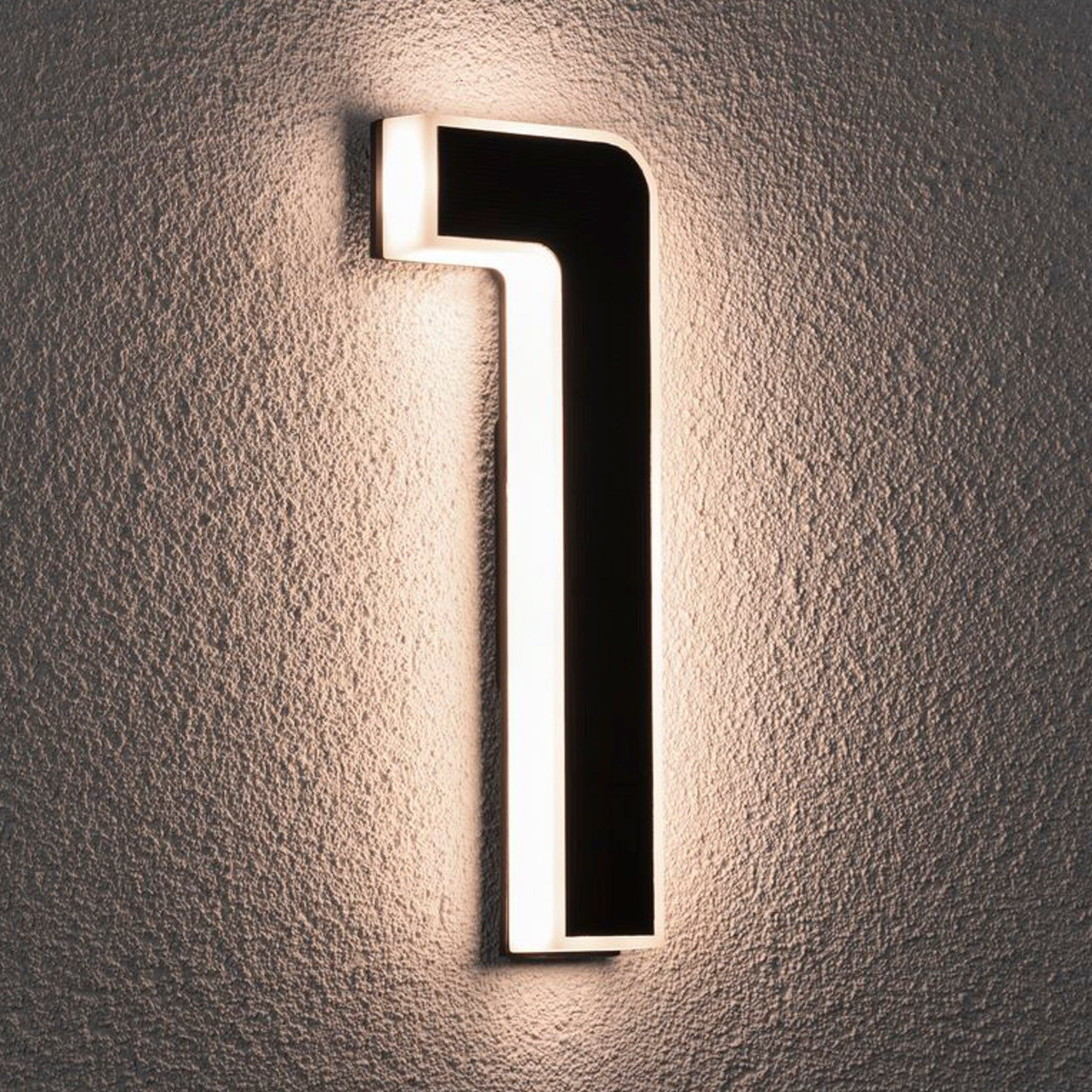 Paulmann - Outdoor Solar House Number 1 LED 0.2W with Replaceable Battery in Black