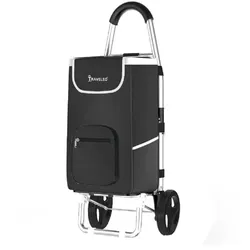 48 L Einkauf Trolley Einkaufswagen Shopping Trolley Tasche Aluminium Stabil