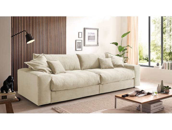 Big Sofa mit Trendiger Cord Optik im XL Format