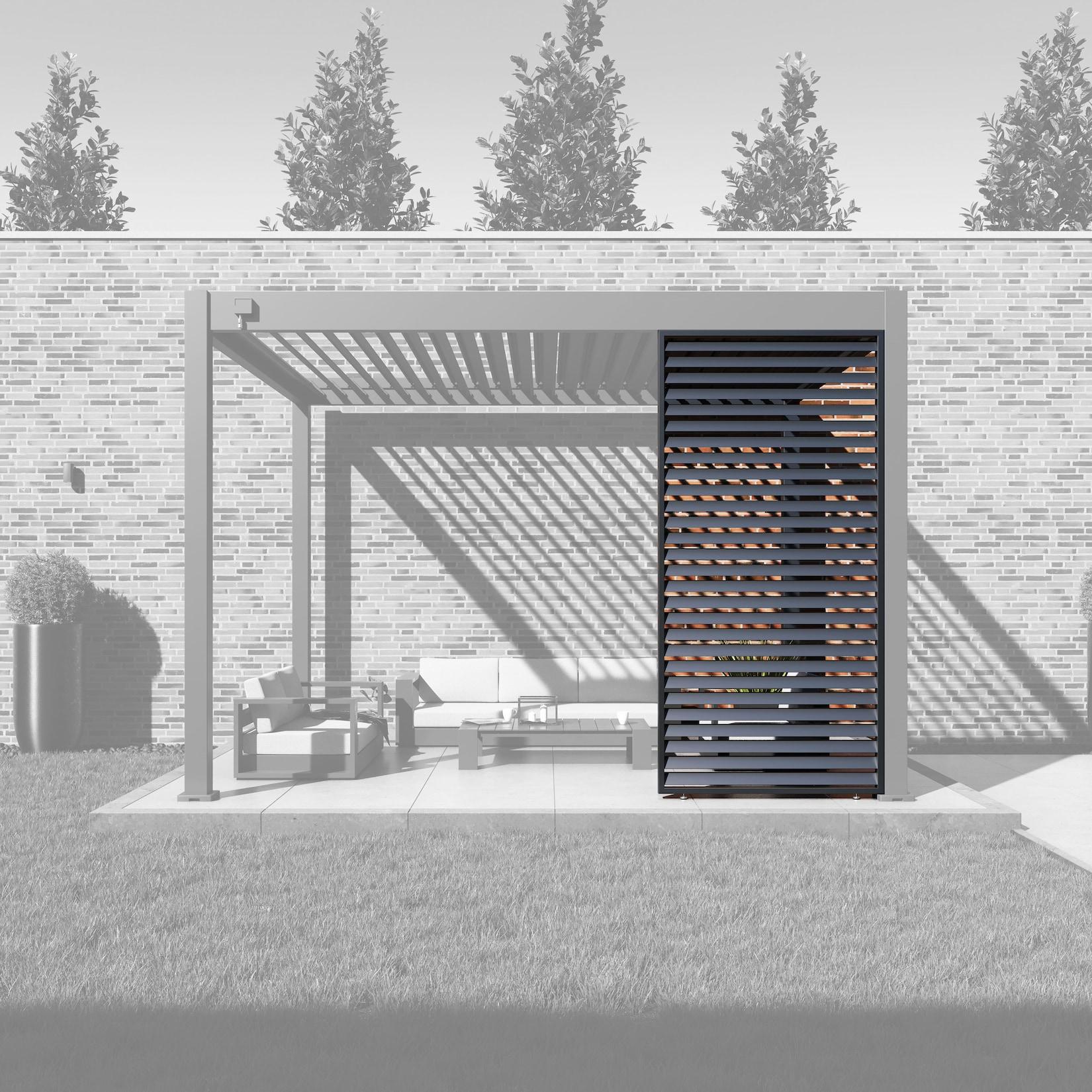 Paragon Outdoor Outdoor Lamellen Sichtschutz für Pergola Grand Tuscan 10 Grau 94x234cm
