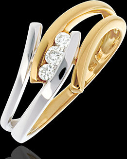 Edenly Trilogie Kostbarer Kokon - Arabeske - Gelb- und WeiÃŸgold - 0. 11 Karat-