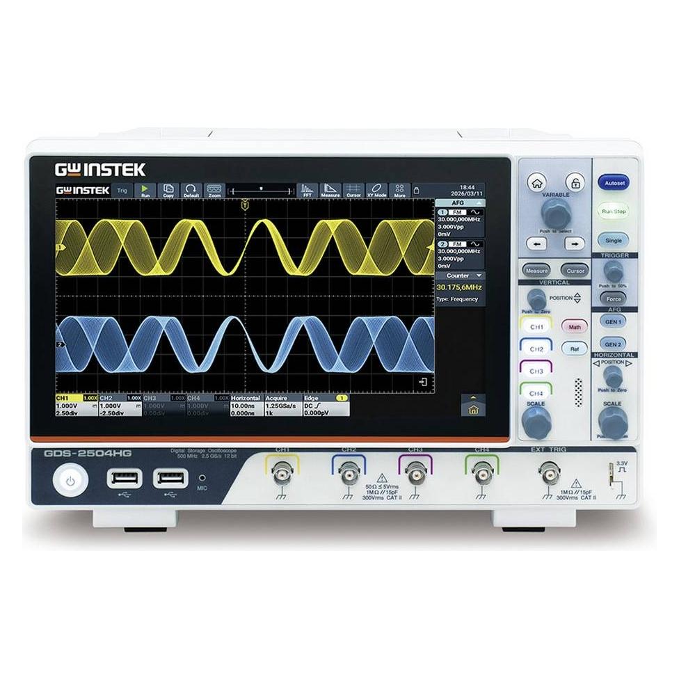 GW Instek GDS-2254HG Digital-Oszilloskop 250 MHz 2.5 GSa/s 100 Mpts 12 Bit Dig (Oszilloskop) (03LLDS2254GS)
