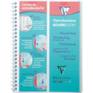 Clairefontaine Vokabelheft Koverbook, 161820C, A5, 2 Spalten, 50 Blatt mit 90g/m², Lineatur 53