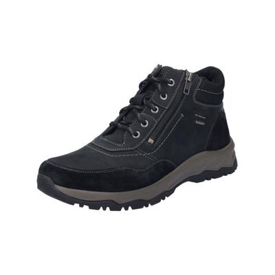 Schnürstiefelette JOSEF SEIBEL "Josef Seibel Stiefelette Veloursleder", Herren, Gr. 43, schwarz, Veloursleder, Schuhe Schnürstiefelette