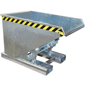 BAUER Kippbehälter EXPO 300, für Stapler, 0,3 m³, verzinkt, 750 kg