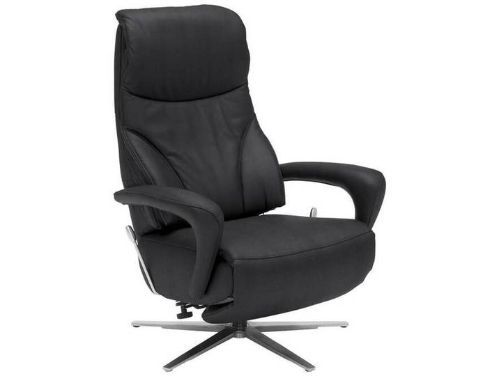 Dieter Knoll Relaxsessel Lenno, Anthrazit, Metall, Echtleder, 75x106x88 cm, Goldenes M, Fußauswahl, Lederauswahl, Stoffauswahl, Wohnzimmer, Sessel, Ledersessel