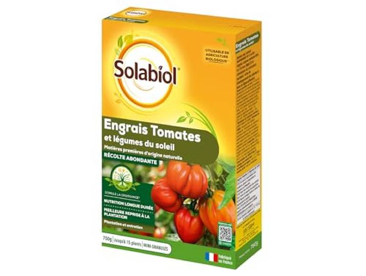 SOLABIOL Engrais Tomates & Légumes Du Soleil - 750g - Jusqu'à 15 Plants - Nutrition Longue Durée - Meilleure Reprise A La Plantation - Utilisable En Agriculture Biologique SOTOMY750