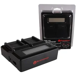 Berenstargh Dual LCD USB Ladegerät f. Canon SLB-10A Ixus 85 IS SLB-10A IXY DIGITAL 25 IS SLB-10A (Kamera Akku Ladegerät), Kamera Stromversorgung, Schwarz