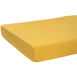 SPANNBETTTUCH reines Leinen zitronen-gelb 90/200 cm