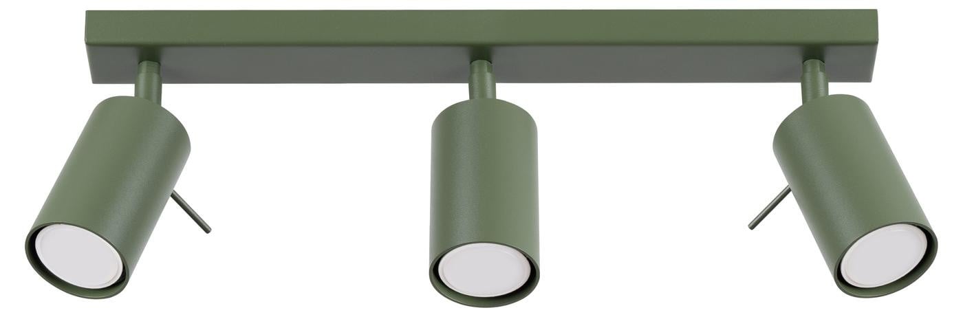 Sollux Plafondlamp RING 3L olijfgroen