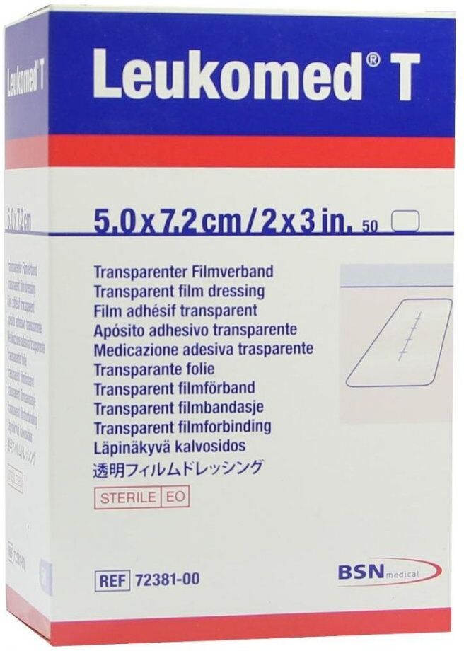 Leukomed transparent sterile Pflaster 5x7,2 cm