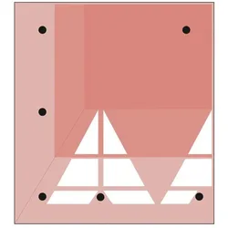 Moravia, Verkehrstechnik, Berliner Kissen Eckelement LINKS 90x100x6.5 cm, rotbraun