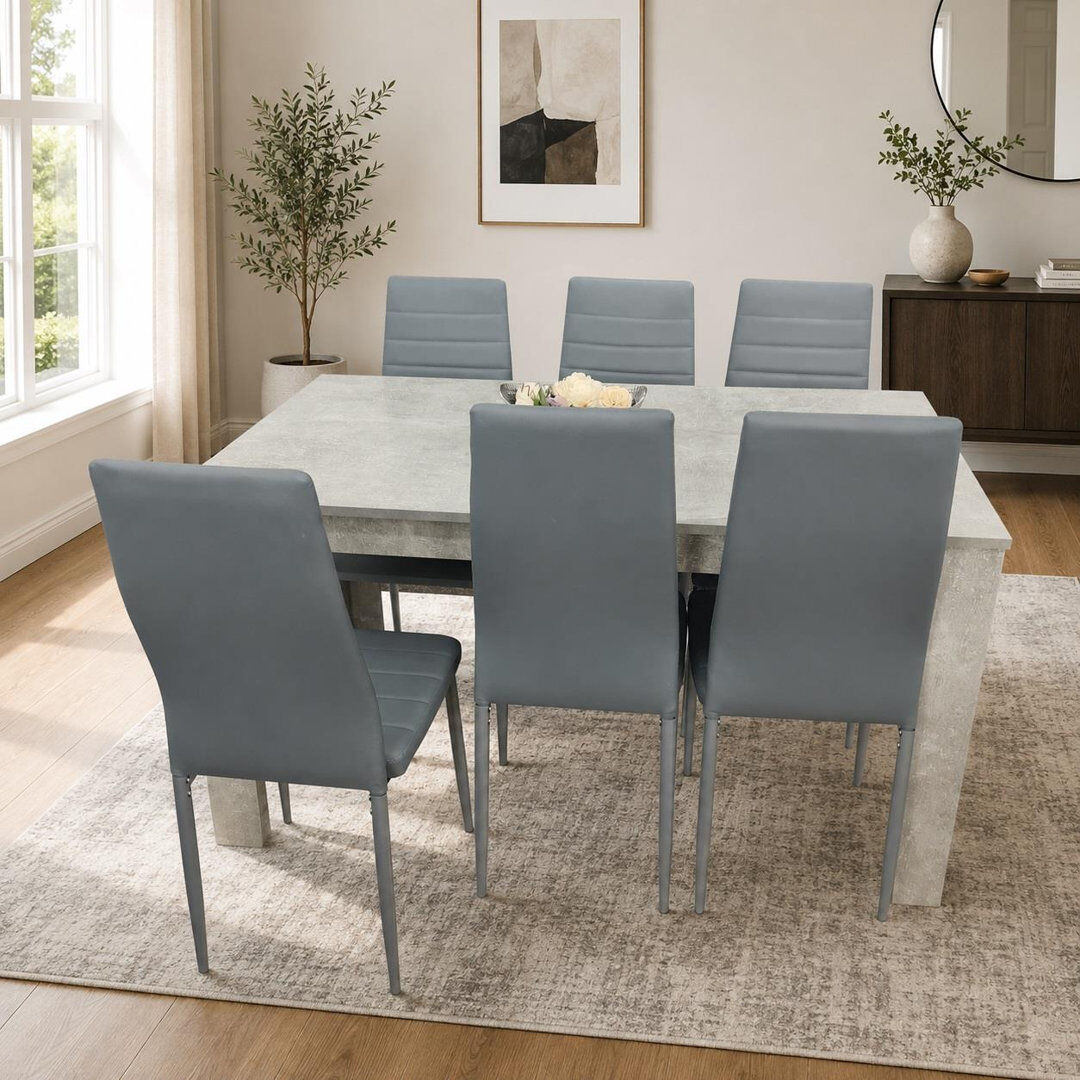 Ebern Designs Britthany 6 -Person Dining Set Brown 6