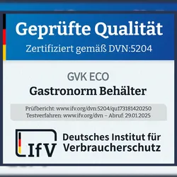 GN Deckel Gastronorm 1/3 aus Edelstahl GVK ECO