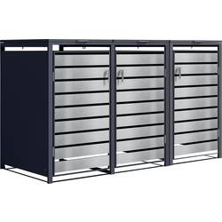 Phoenix GB3320ASK Mülltonnenbox Silber 240 l 3 Mülltonnen