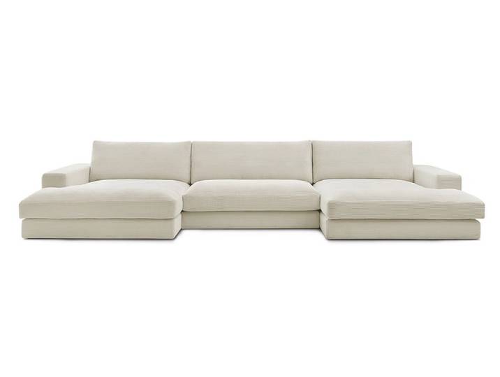 Wohnlandschaft BOBOCHIC LEONARD Cord-Stoff beige