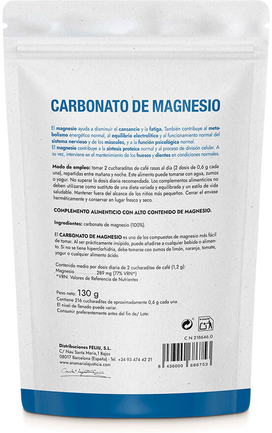 Ana Maria Lajusticia Poudre de carbonate de magnésium 130 g