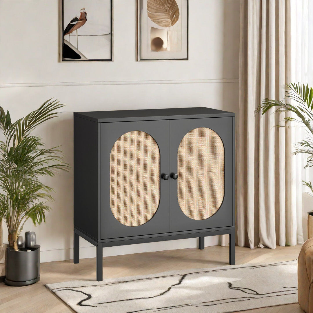 Blue Elephant 80 cm W Sideboard Black 82.8cm H X 80cm W X 39.9cm D