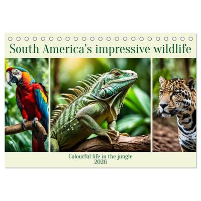 South America's impressive wildlife (Desk Calendar 2026 DIN A5 landscape), CALVENDO 12 Month DeskCalendar