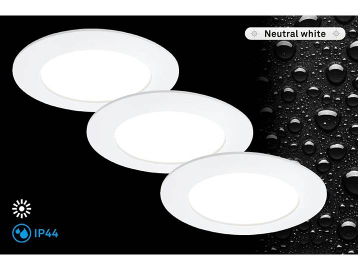 BRILONER LEUCHTEN LED Einbauleuchte FLAT IN , weiß (weiß, neutral), Leuchten, LED Einbauleuchte