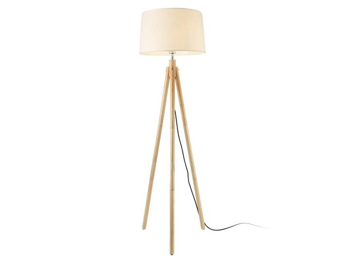 lux.pro Stehleuchte Tomar, Weiß, Holz, E27, 43x153x38 cm, Lampen & Leuchten, Innenbeleuchtung, Stehlampen