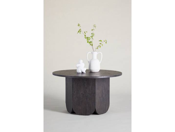 Couchtisch VENTURE HOME Tekla, runder Couchtisch Ø 80 cm mit großzügiger Ablagefläche , schwarz (schwarz, schwarz, schwarz), B:80cm H:45cm T:80cm, Tische, Couchtisch, Sofatisch, MDF, Papierlaminat, rund, geräumig, modern