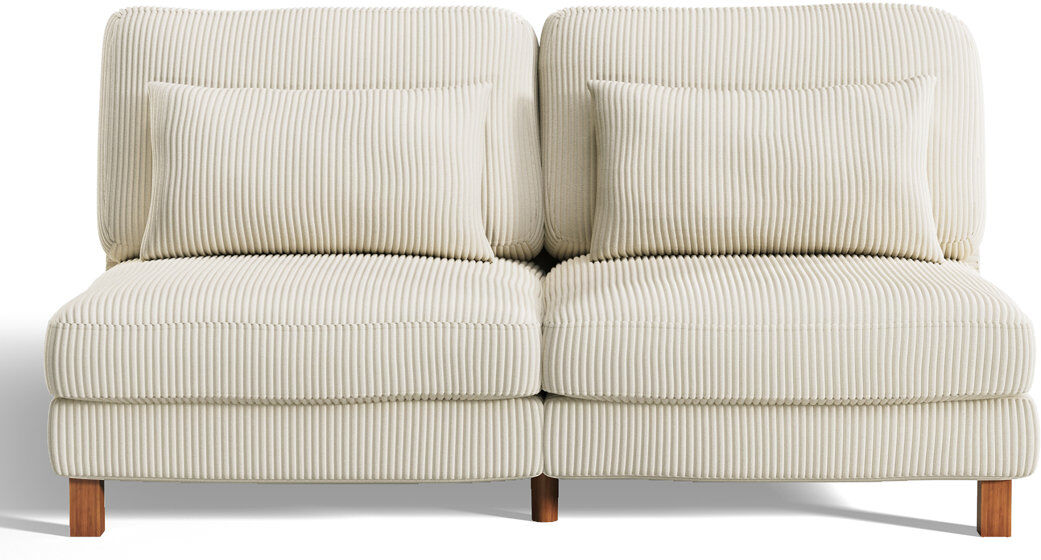 17 Stories 174Cm Loveseat Beige 88cm H X 174cm W X 94cm D