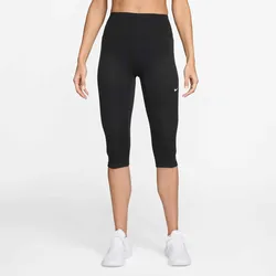Nike One Damen Capri-Leggings mit hohem Bund Schwarz/Weiß - M