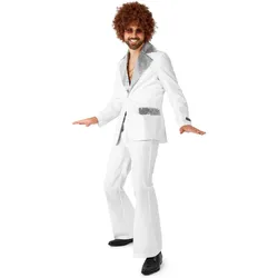 OppoSuits Disco Suit weiss Partyanzug (XL)