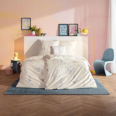 Bettwäsche ESTELLA "Yoga Lamas", beige (230, natur), B/L: 135cm x 200cm, 1 Stk., 1 Stk., Satin, B/L: 80cm x 80cm, 2, Satin, Obermaterial: 100% Baumwolle, Bettwäsche, Bettwäsche, Gefertigt aus 100% Baumwolle.