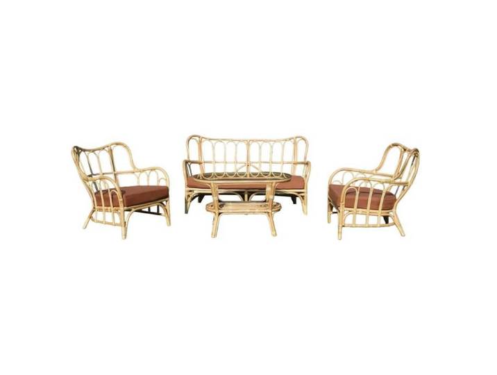 Salon de jardin en rotin terracotta Rattan