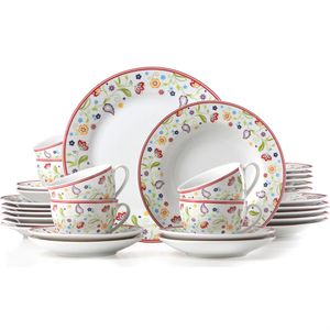 Ritzenhoff&Breker Tafelservice Doppio Shanti, Kombiservice für 6 Personen, bunt, rund, 30-teilig