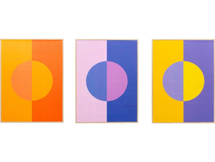 Bild mit Rahmen KARE DESIGN Gerahmtes Bild Mondphase , bunt (farbe bild(er): bunt), B:30cm H:40cm T:3cm, MDF, Papier, Bilder, Bild mit Rahmen