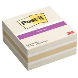Post-it Super Sticky Haftnotizen »Super Sticky Neutrality Collection« 7,6 x 7,6 cm Farbmix 355 Blatt