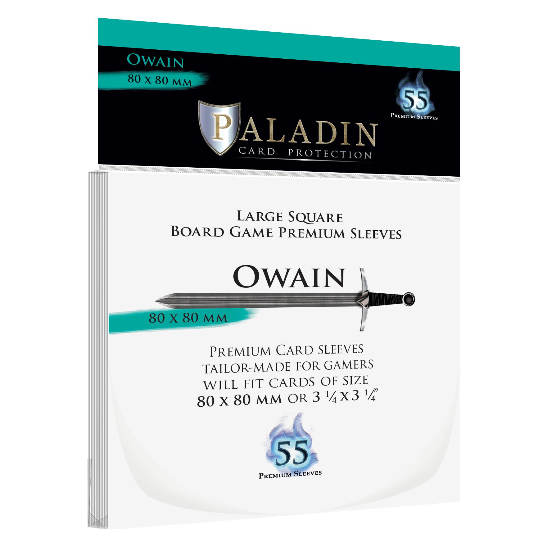 Paladin Premium Clear Sleeves - Large Square Card (55) - (80x80 mm, Owain) (38616156)
