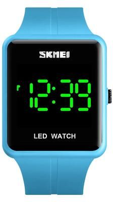 Everyday Crate SKMEI 1541 LED Digital Watch Waterproof Couple Watch With Silicone Strap blue
