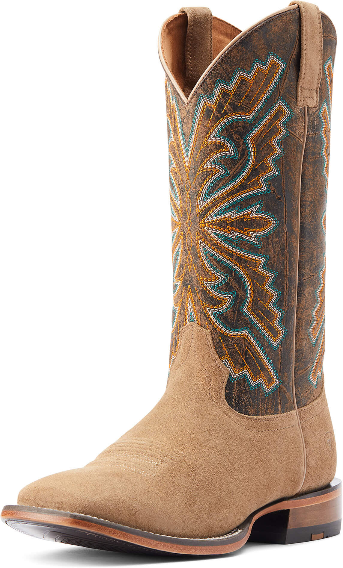Men's Sting Wide Square Toe Cowboy Boots in Earth, Size: 7 EE by Ariat